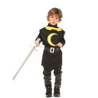 Disfraz de casaca medieval negra para niño
