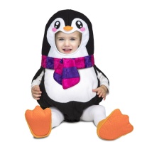 Disfraz de pingüino con bufanda para bebé