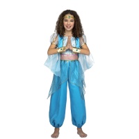 Disfraz de princesa árabe azul para niña