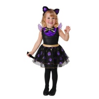 Disfraz de gatita lila para niña
