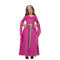 Disfraz de princesa medieval rosa para niña