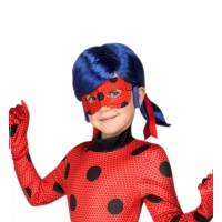 Peluca y antifaz de Ladybug infantil