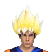 Peluca de Son Goku Saiyan en caja para adulto