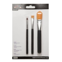 Set de 3 pinceles para maquillaje