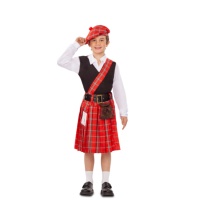 Disfraz de escocés rojo para niño