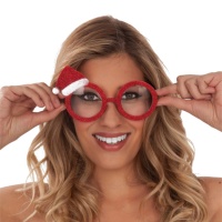 Gafas de Papá Noel con sombrero