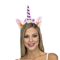 Diadema de unicornio lila