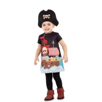Disfraz de capitana pirata para bebé niña