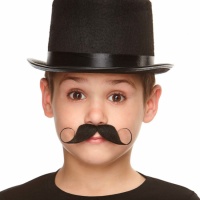 Bigote infantil negro con puntas