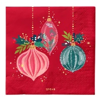Servilletas de 16,5 cm de adorno navideño - 30 unidades