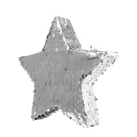 Piñata 3D de estrella metalizada de 45 cm