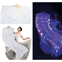 Abanico con luces LED blanco de 75 x 150 cm