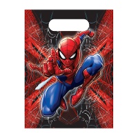 Bolsas de plástico de Spiderman telaraña - 6 unidades