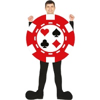 Disfraz de ficha de póker para adulto