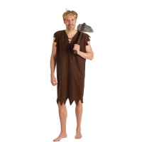 Disfraz de cavernícola marrón para hombre