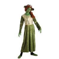 Disfraz de princesa medieval verde para niña