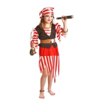 Disfraz de pirata filibustero para niña