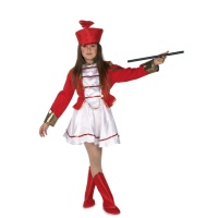 Disfraz de majorette con gorra para niña