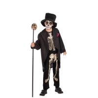 Disfraz de esqueleto con chaqueta infantil