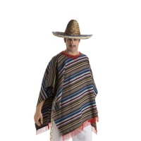 Poncho mejicano para hombre