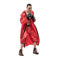 Disfraz de boxeador rojo para hombre