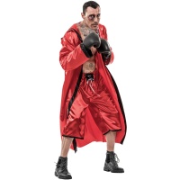 Disfraz de boxeador rojo para hombre