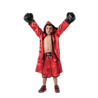 Disfraz de boxeador rojo para niño