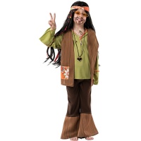 Disfraz de hippie love power para niño