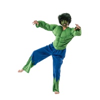 Disfraz de superhéroe verde para niño