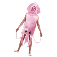 Disfraz de calamar rosa para adulto