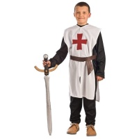 Disfraz de casaca medieval templaria infantil