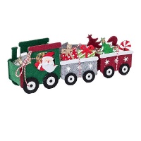 Tren de Papá Noel con vagones de fieltro de 27 cm