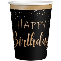 Vasos de Elegant Gold de 250 ml - 8 unidades