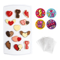 Kit de Corazones para chocolates - Decora - 40 unidades