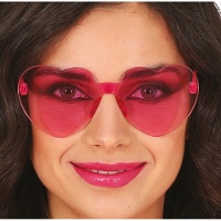Gafas de corazón transparentes