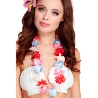 Collar hawaiano multicolor de flores