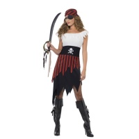 Disfraz de bucanera pirata para mujer