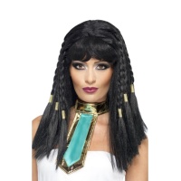 Peluca de Cleopatra con trenzas