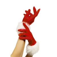 Guantes rojos navidad - 24 cm