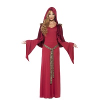 Disfraz de sacerdotisa rojo para mujer