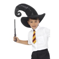 Sombrero, corbata y varita de estudiante Harry infantil