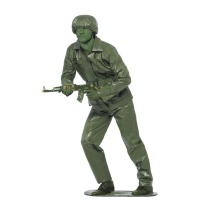 Disfraz de soldado de juguete verde para adulto