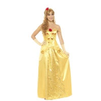 Disfraz de princesa dorado para mujer