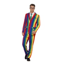 Disfraz de traje arcoíris para hombre