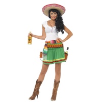 Disfraz de mejicano cantina tequila para mujer