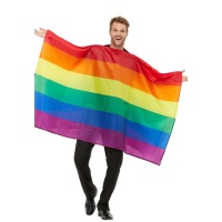 Disfraz de bandera arcoíris para adulto