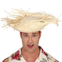 Sombrero de paja para adulto de colores surtidos - 55 cm