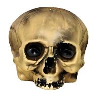 Calavera decorativa de plástico de 15 cm