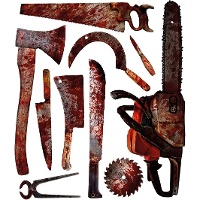 Decoración adhesiva para pared de armas de Halloween de 70 x 80 cm