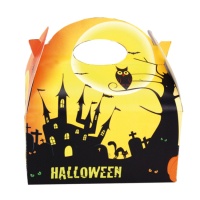 Caja de cartón de Hallooween castillo encantado - 12 unidades